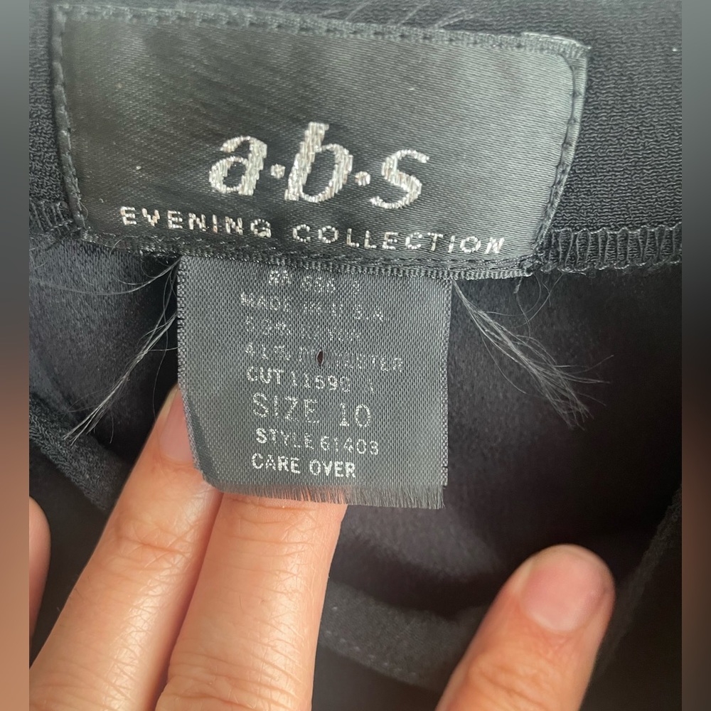 ABS by Allen Schwartz Black Dress Size 10 - Picture 2 of 2